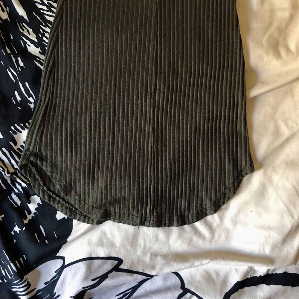 Iris Green Ribbed Bodycon Dress - Picture 6 of 7